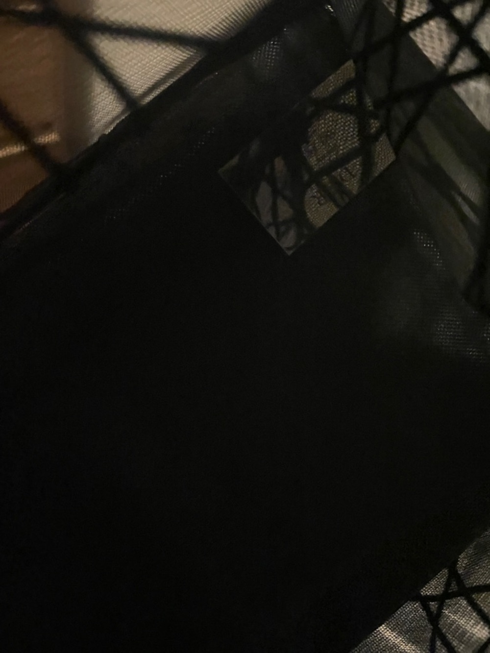 Dior Black Monogram Mesh Tote - Picture 7 of 17